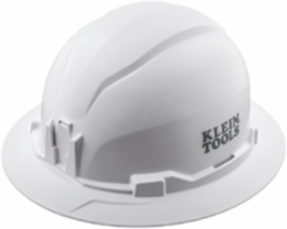 Hard Hat Full Brim Style White, Type 1, Tested up to 20kV, 6.5 to 8 Inch Size