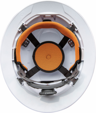 Full Brim Hard Hat with Rechargeable LED Headlamp, 20kV Tested, White