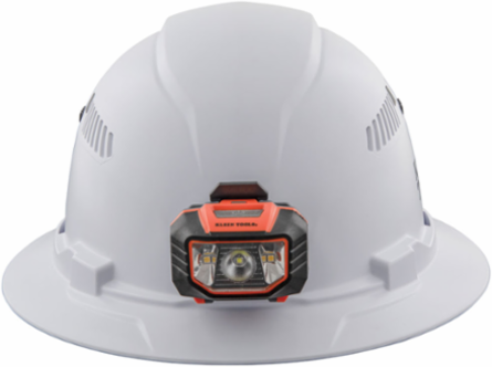 Vented Full Brim Hard Hat with LED Headlamp, 10.7 Inch Width, Class C Type 1