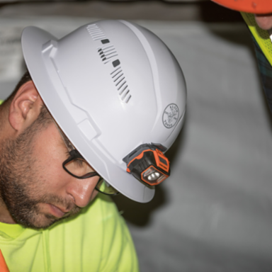 Vented Full Brim Hard Hat with LED Headlamp, 10.7 Inch Width, Class C Type 1