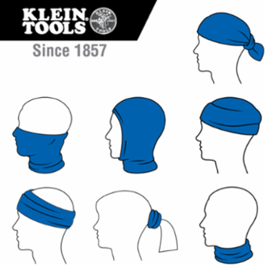 Neck and Face Cooling Band, Blue - One Size Fits Most, UPF 50+, Instant Cooling