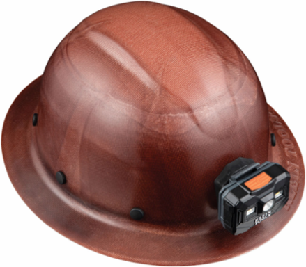 KONSTRUCT Series Full-Brim Hard Hat, Class G, 6-Point, Rechargeable Headlamp Included