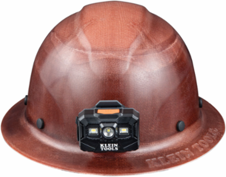 KONSTRUCT Series Full-Brim Hard Hat, Class G, 6-Point, Rechargeable Headlamp Included
