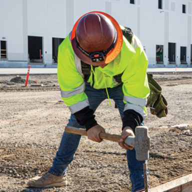 KONSTRUCT Series Full-Brim Hard Hat Class G, 1.13 lbs, 6-Point Suspension, Fiber-Reinforced Polymer