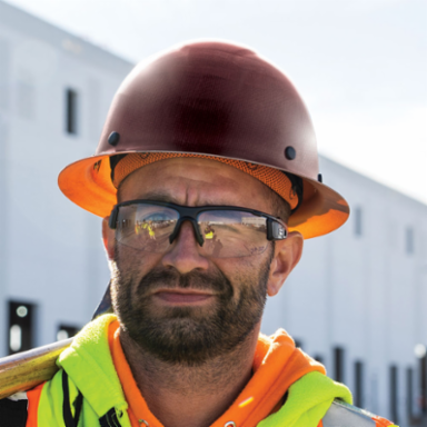KONSTRUCT Series Full-Brim Hard Hat Class G, 1.13 lbs, 6-Point Suspension, Fiber-Reinforced Polymer