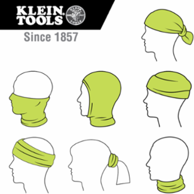 Neck and Face Cooling Band, One Size Fits Most, UPF 50+, High-Visibility Yellow