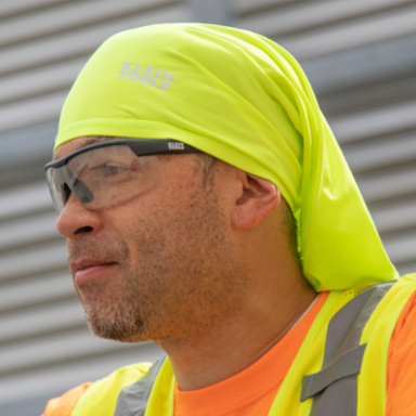 Neck and Face Cooling Band, One Size Fits Most, UPF 50+, High-Visibility Yellow