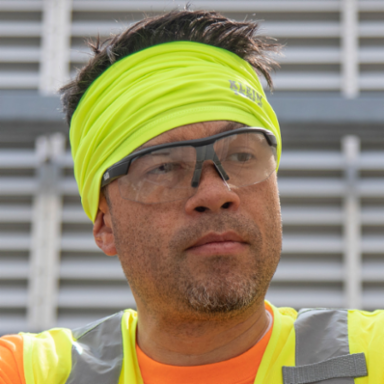 Neck and Face Cooling Band, One Size Fits Most, UPF 50+, High-Visibility Yellow