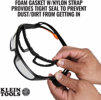 Professional Safety Glasses, Clear Lens, ANSI Z87.1 Standard, Lightweight Frame