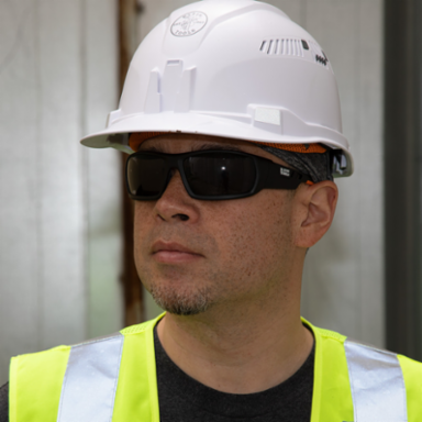 Professional Full-Frame Safety Glasses, Gray Lens, ANSI Z87.1, UV Protection