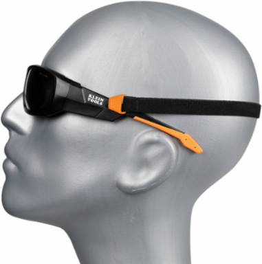 Professional Full-Frame Safety Glasses, Gray Lens, ANSI Z87.1, UV Protection