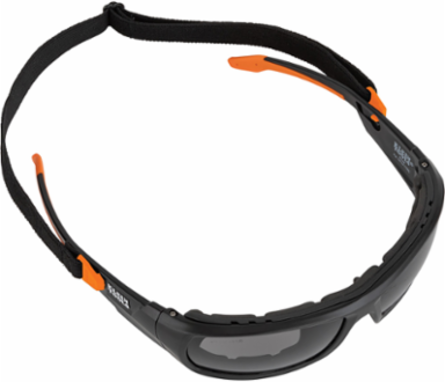 Professional Full-Frame Safety Glasses, Gray Lens, ANSI Z87.1, UV Protection