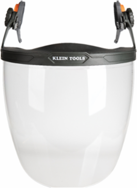 Cap-Style Hard Hat Face Shield, Clear, Polycarbonate, 0.08 Inch Thickness