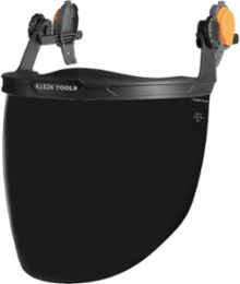 Safety Face Shield with Gray Tint, Polycarbonate, 9.2 Inch Length, ANSI Z87.1+