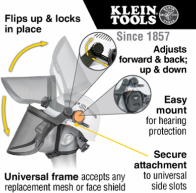 Replacement Face Shield Lens, Cap Style, Gray Tint