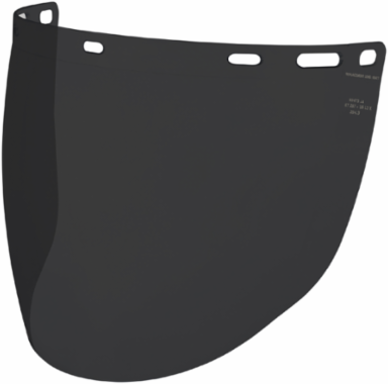 Replacement Face Shield Lens, Cap Style, Gray Tint