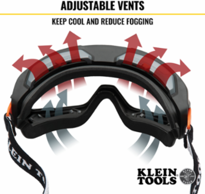 Professional Safety Goggles, Clear Lens, UV Protection, Anti-Fog, ANSI Z87.1+
