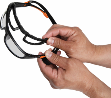 Replacement Gasket and Strap Kit for Safety Eyewear, Nylon Strap, Black, Fits Full Frame