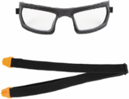 Replacement Gasket and Strap Kit for Safety Eyewear, Nylon Strap, Black, Fits Full Frame
