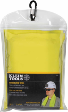 Cooling PVA Towel 13 Inch x 29.5 Inch, High-Visibility Yellow, 2-Pack