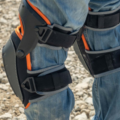 Heavy Duty Hinged Knee Pads 14.3 Inch x 7 Inch with Quick-Fasten Closure