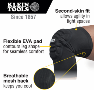 Lightweight Knee Pad Sleeves M/L, 7.7 Inch Width, 12.6 Inch Length, EVA Foam