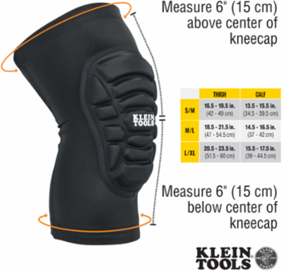 Lightweight Knee Pad Sleeves M/L, 7.7 Inch Width, 12.6 Inch Length, EVA Foam