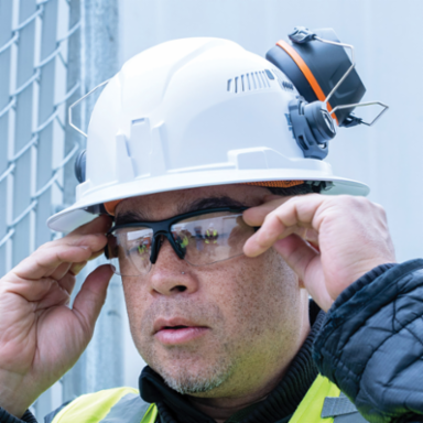 Full Brim Hard Hat Earmuffs, NRR 26dB, ABS Plastic, Comfortable Fit