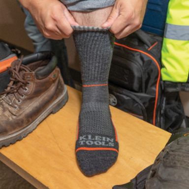 Performance Thermal Socks, Large, Merino Wool, Mid-Length, Reinforced Heel