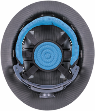 Carbon Fiber Full Brim Hard Hat with Rechargeable 300 Lumen Headlamp, Size 6.5-8 Inch