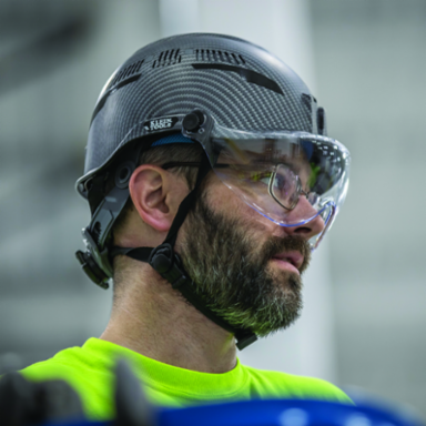 Premium KARBN™ Safety Helmet Class C, Vented, 6-Point Suspension, Adjustable Vents