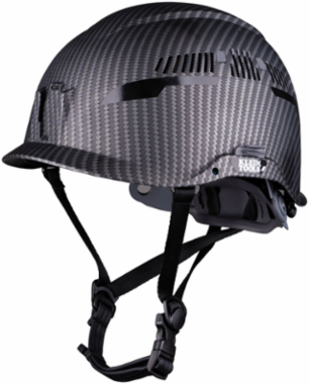 Premium KARBN™ Safety Helmet Class C, Vented, 6-Point Suspension, Adjustable Vents