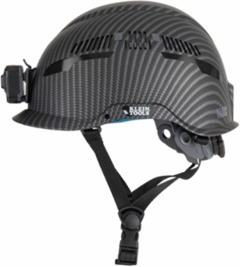Premium KARBN™ Vented Safety Helmet, Class C, LED Headlamp, Adjustable Venting