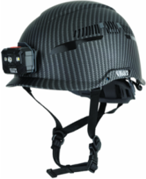 Premium KARBN™ Vented Safety Helmet, Class C, LED Headlamp, Adjustable Venting