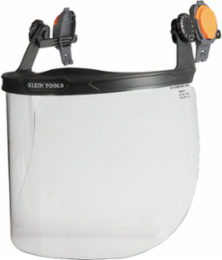 Clear Full Brim Hard Hat Face Shield, Polycarbonate, UV Protection 99.9%