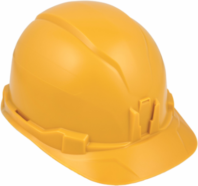 Non-Vented Cap Style Hard Hat Yellow, Class E, 20kV Tested, 4-Point Suspension