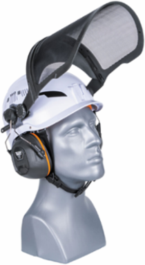 Forestry Safety Kit - Type 2 Vented Helmet, Mesh Face Shield, Earmuffs, 3 Pieces