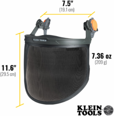 Forestry Safety Kit - Type 2 Vented Helmet, Mesh Face Shield, Earmuffs, 3 Pieces
