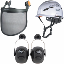Forestry Safety Kit - Type 2 Vented Helmet, Mesh Face Shield, Earmuffs, 3 Pieces