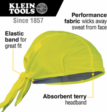 Cooling Do Rag 2-Pack, High-Visibility Yellow, One Size Fits Most