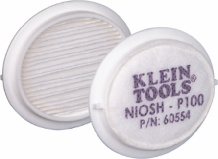 P100 Half-Mask Respirator Replacement Filters 2-Pack, NIOSH Approved, Low Profile