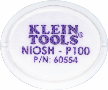 P100 Half-Mask Respirator Replacement Filters 2-Pack, NIOSH Approved, Low Profile