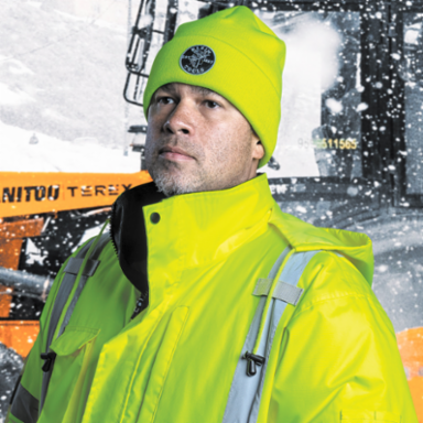 Heavy Knit Hat, High-Visibility Yellow, One Size Fits Most, 98% Polyester