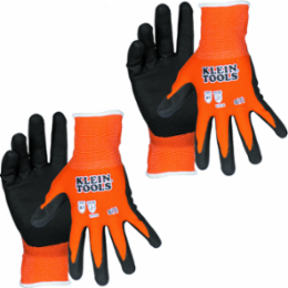 Small Knit Dipped Gloves, Cut Level A1, Touchscreen, 10" Length, Machine Washable