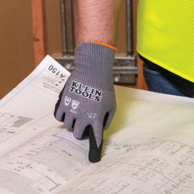 Knit Dipped Gloves, Cut Level A2, Touchscreen, Large, Machine Washable