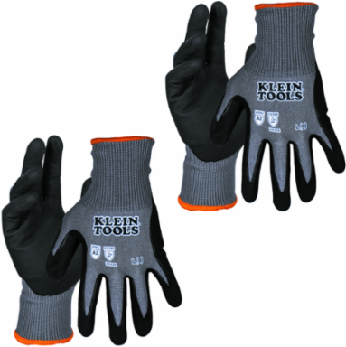 Knit Dipped Gloves, Cut Level A2, Touchscreen, Large, Machine Washable