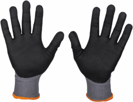 Knit Dipped Gloves, Cut Level A4, Touchscreen, Small, 10" Length, 0.1 lbs