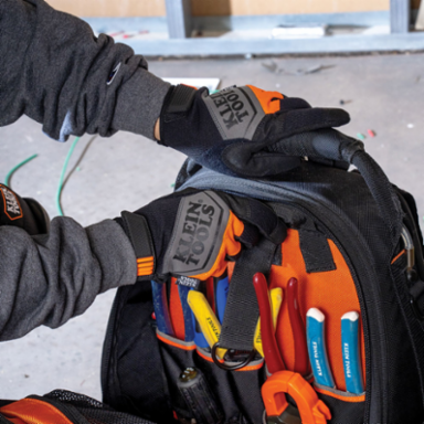 Medium General Purpose Work Gloves with Touchscreen Fingertips, Suede Palm, Machine Washable