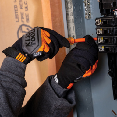 Large General Purpose Gloves - Touchscreen Capable, Suede Palm, 5" Length
