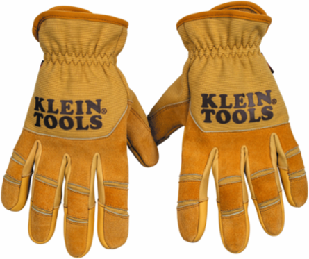 Leather Work Gloves Medium - Cowhide Leather, 9.6 Inch Length, Wire Pulling